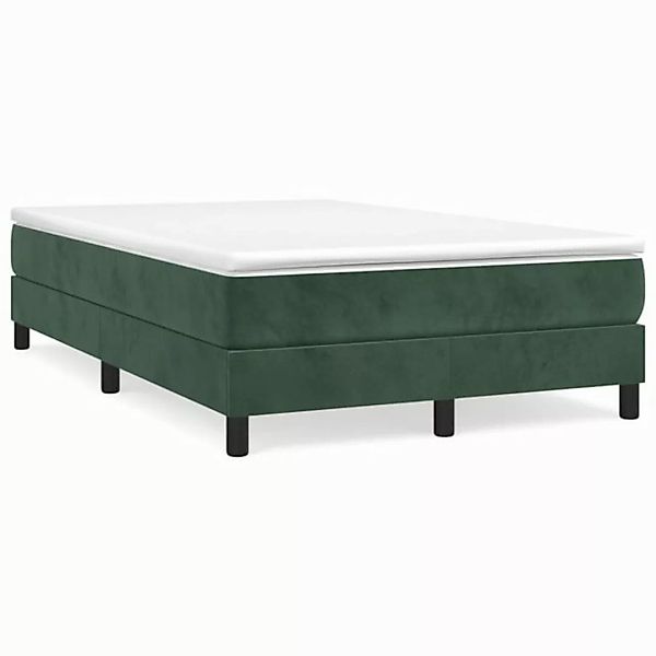 furnicato Bett Boxspringbett mit Matratze Dunkelgrün 120x200 cm Samt (1-tlg günstig online kaufen