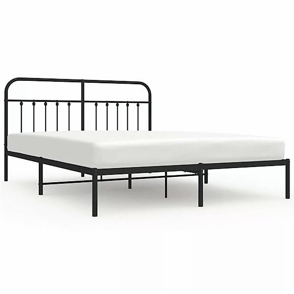 vidaXL Bettgestell mit Kopfteil Metall Schwarz 183x213 cm Modell 61796555 günstig online kaufen