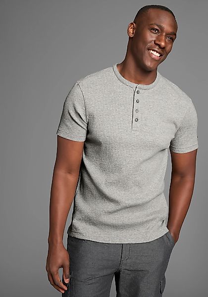 Bruno Banani Henleyshirt, in elastischer Rippenqualität günstig online kaufen