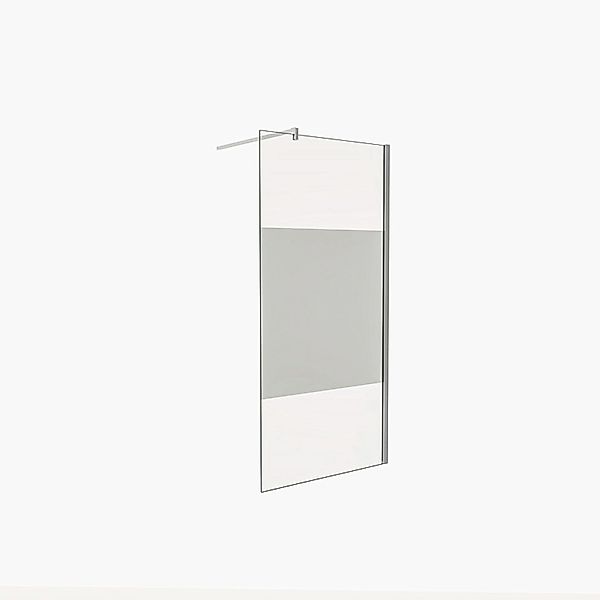 Duschparadies 110 x 200cm Walk in Dusche 10mm Nano Glas Duschwand Milchglas günstig online kaufen
