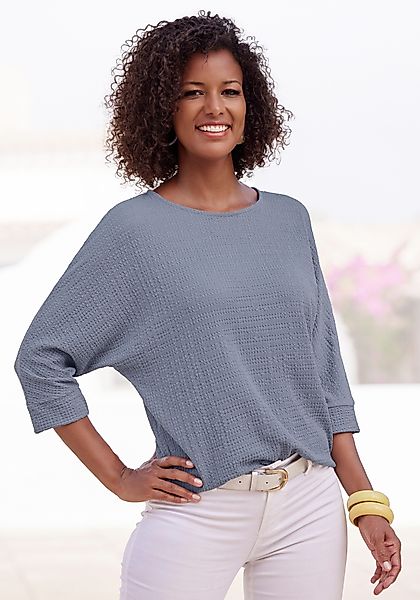 Vivance 3/4-Arm-Shirt "aus bügelfreier Crêpe-Qualität" günstig online kaufen