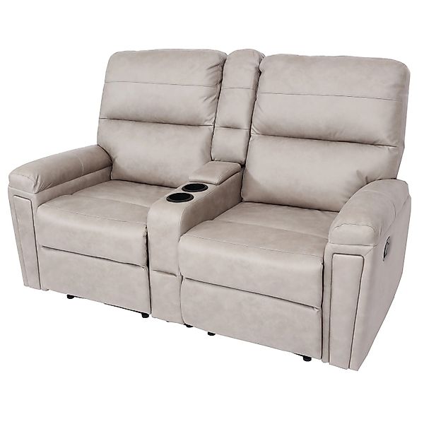 MCW 2er Kinosessel K17 Stoff/Textil Hellgrau günstig online kaufen