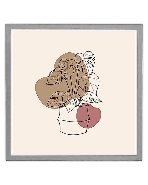 Close Up Bilderrahmen Posterrahmen 70 x 70cm Holzdekor silber günstig online kaufen