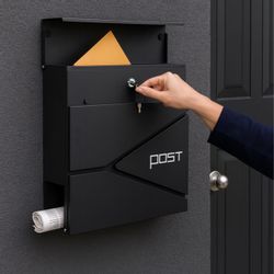 relaxdays Briefkasten mit Zeitungsfach (1-St), schwarz günstig online kaufen