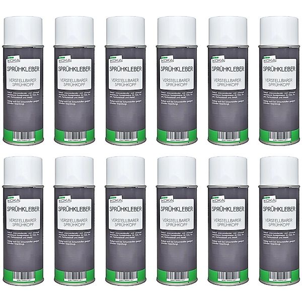KOKA 12x Sprühkleber mit Verstellbarem Sprühkopf günstig online kaufen