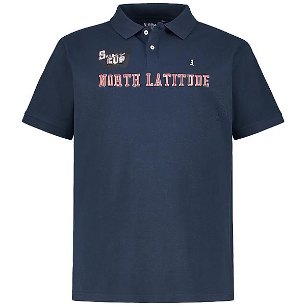 North Poloshirt mit Label-Stickerei Farbe dunkelblau Größe: 8XL günstig online kaufen