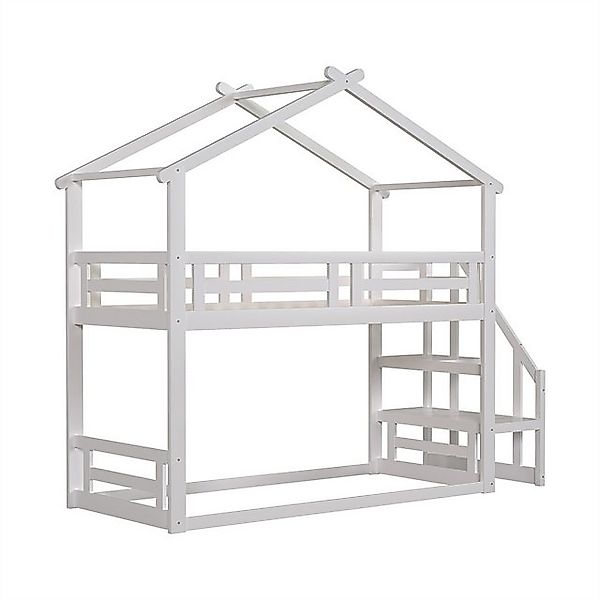 XDeer Etagenbett Kinderbett 90*200cm, Niedriges Etagenbett mit Sicherheitst günstig online kaufen