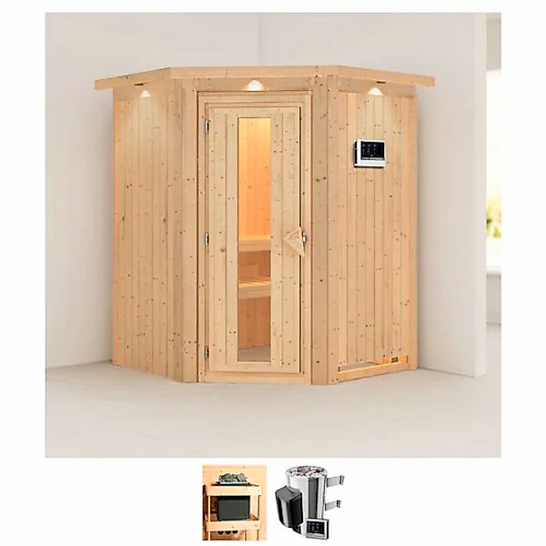 Karibu Sauna »Nanna«, 3,6-kW-Plug & Play Ofen mit externer Steuerung günstig online kaufen