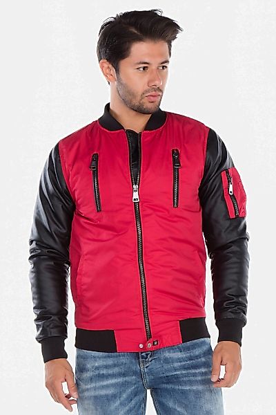 Cipo & Baxx Bikerjacke "Jacke", ohne Kapuze, in Slim-Fit, CJ-175 günstig online kaufen