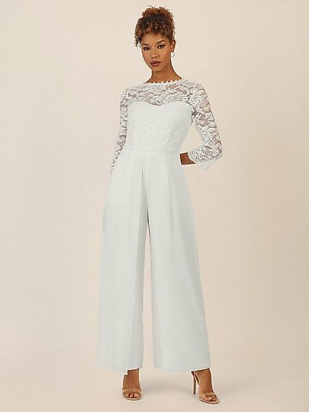 Apart Jumpsuit mit Spitzentop und weitem Bein günstig online kaufen