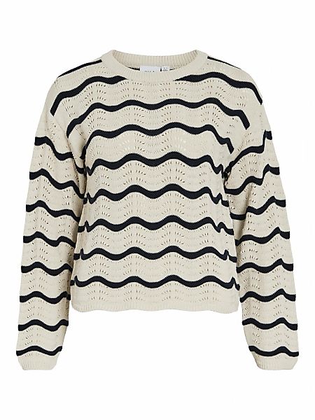 Vila Strickpullover "VIWAVE O-NECK LS POINTELLE KNIT TOP-NOOS" günstig online kaufen