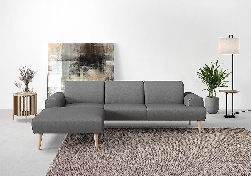 andas Ecksofa »Swift Scandic Design, Federkern für hohen Sitzkomfort, L-For günstig online kaufen