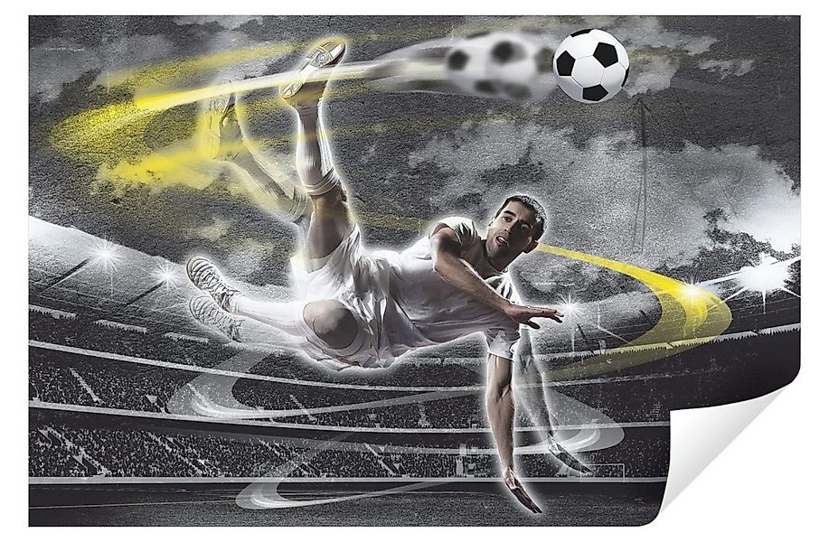 Wallarena Fototapete Kinderzimmer Jungen Fußball Fußballer Vlies Tapete Vli günstig online kaufen