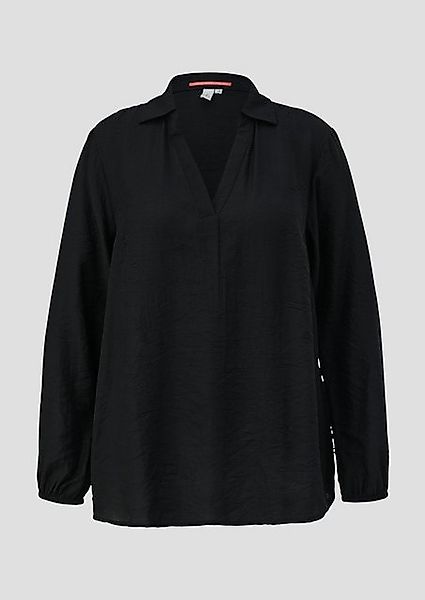 QS Langarmbluse Hemdbluse mit Dobby-Struktur günstig online kaufen