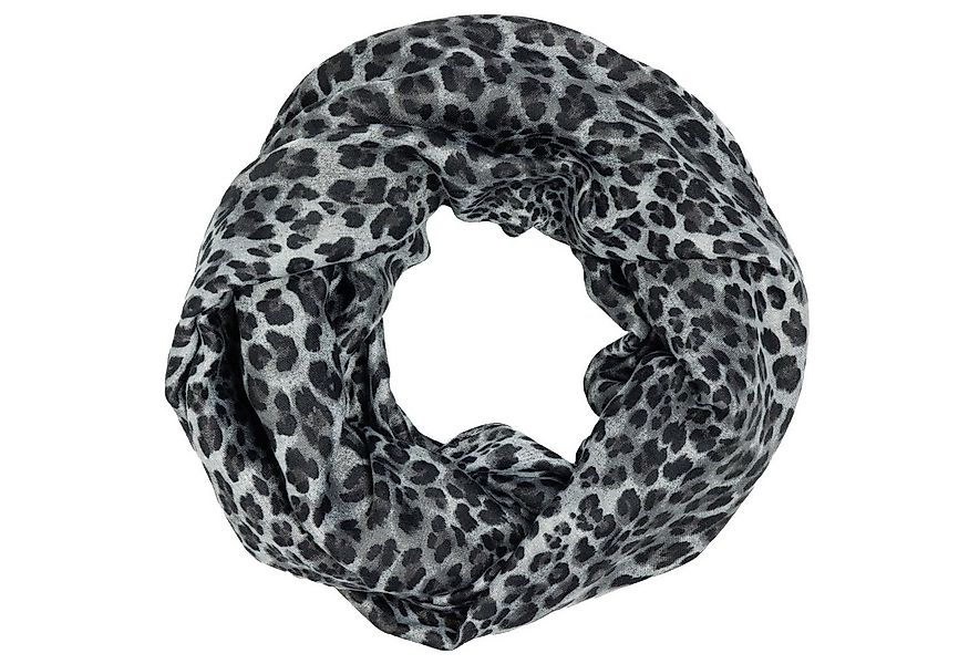 Caspar Loop Leichter Damen Schal weiches Halstuch Leo Muster Animal Print - günstig online kaufen