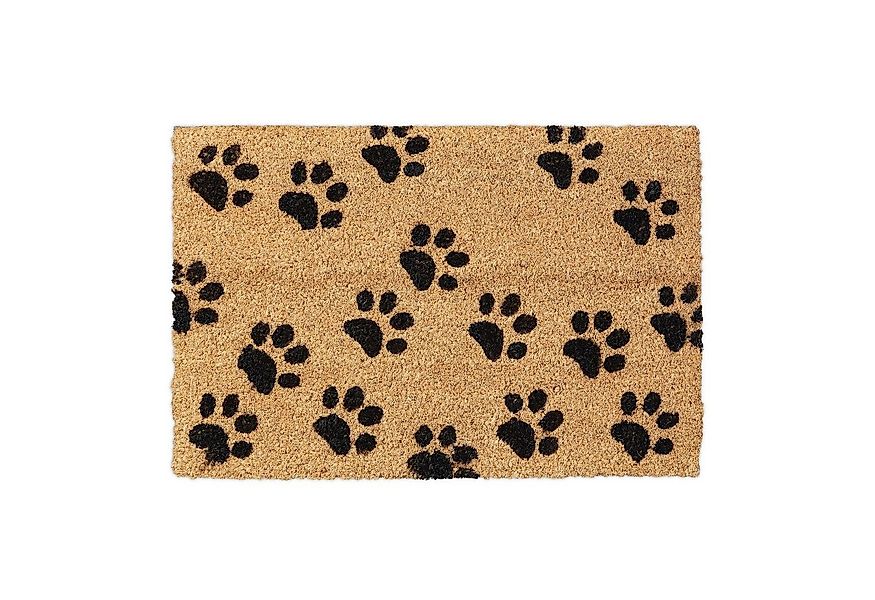 relaxdays Fußmatte Kokos Fußmatte mit Pfoten, Höhe: 15 mm günstig online kaufen