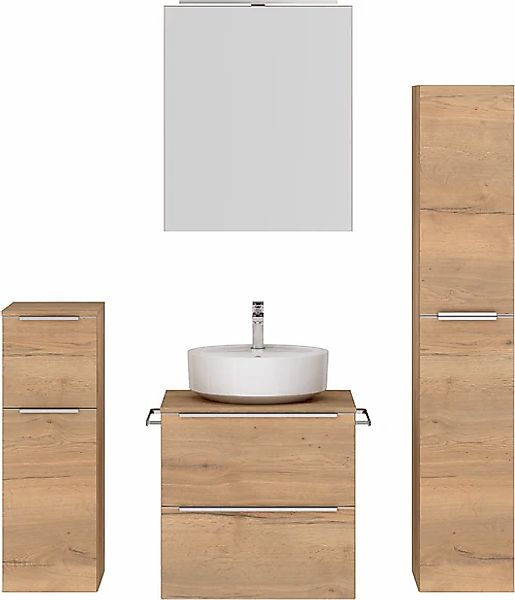 nobilia® Badmöbel-Set »Alvene« vormontiert, mit Soft-Close, 4 Stk. tlg. günstig online kaufen