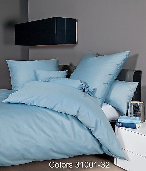 Janine Janine Mako-Satin Bettwäsche Colors 31001 perlblau Größe:  155x220 c günstig online kaufen