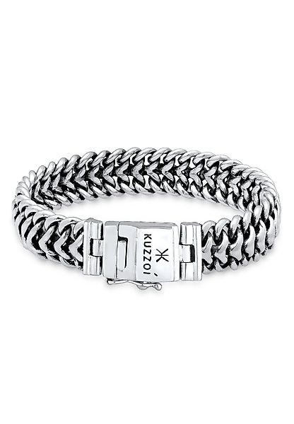 Kuzzoi Armband Herren Panzerarmband Gliederkette 925er günstig online kaufen