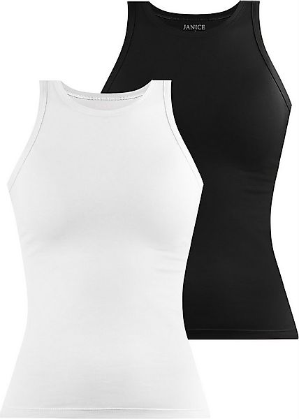 Janice Tanktop 2 x Damen Top hochgeschlossen Nauta Trägertop aus Baumwolle günstig online kaufen