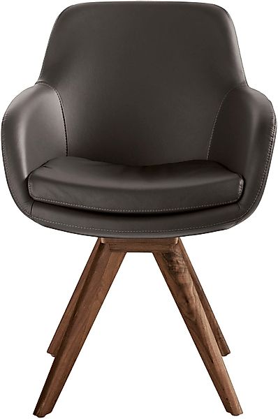 Musterring Esszimmerstuhl "Tavia" (Set) 2 Stk. Echtleder Stativgestell Wild günstig online kaufen