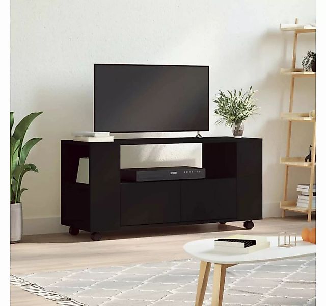 furnicato TV-Schrank Schwarz 102x34,5x43 cm Holzwerkstoff günstig online kaufen