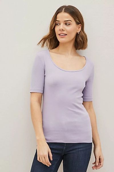 Next T-Shirt T-Shirt mit halblangen Ärmeln und U-Ausschnitt (1-tlg) günstig online kaufen