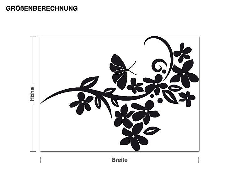 Wandtattoo Blumenschwung günstig online kaufen