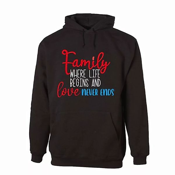 G-graphics Hoodie Family – where life begins and love never ends mit trendi günstig online kaufen
