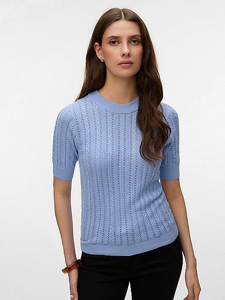 Vero Moda Kurzarmpullover VMMORENA 2/4 O-NECK PULLOVER GA BOO REP mit Struk günstig online kaufen