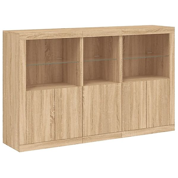 vidaXL Sideboard Sideboard mit LED-Leuchten Sonoma-Eiche günstig online kaufen