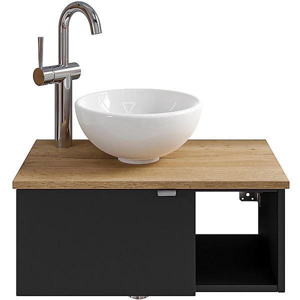 Pelipal Einzelwaschtisch Serie 6915 61 cm Schwarz mit Softclose günstig online kaufen