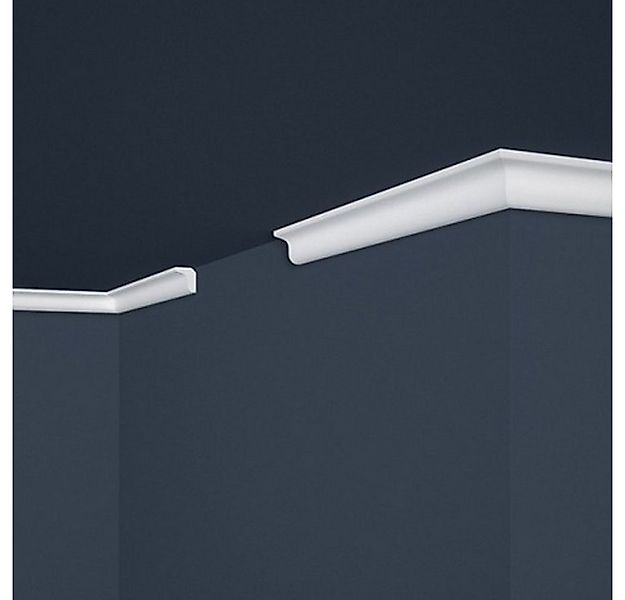 PROVISTON Stuckleiste Polystyrol, 22 x 25 x 2000 mm, Weiß, Deckenleiste, Kl günstig online kaufen