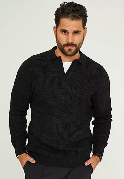 CARISMA Strickpullover CRALYTUS Herren Grobstrick Pulli mit Polo-Kragen Win günstig online kaufen