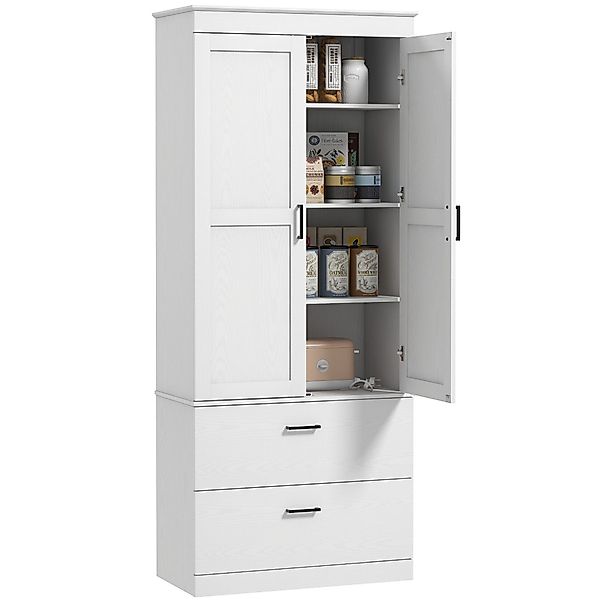 HOMCOM Hochschrank mit verstellbaren Regalen, 2 günstig online kaufen