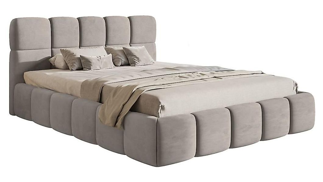 NADUVI Collection | Bettgestell Chloe Samt 140 x 200 mit Bettkasten günstig online kaufen