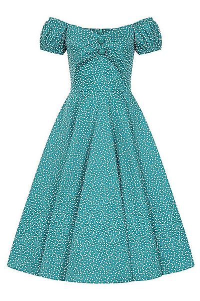 Hearts & Roses London A-Linien-Kleid Lila Polka Dot Gepunktet Vintage Retro günstig online kaufen