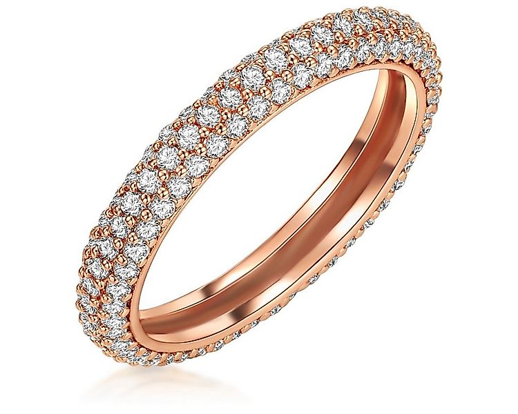 Lulu & Jane Fingerring roségold, mit Zirkonia günstig online kaufen