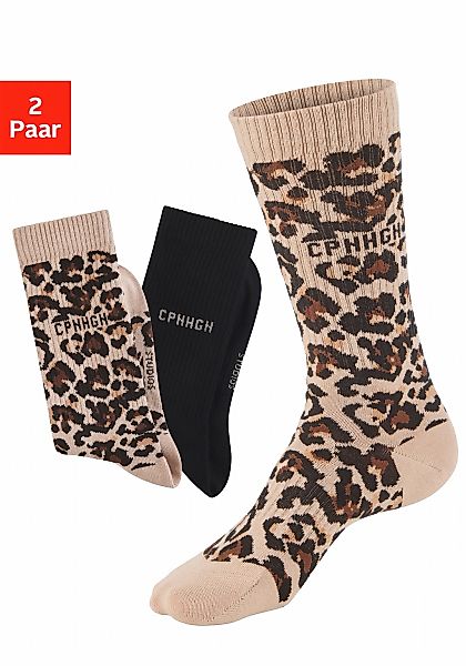 Copenhagen Studios Langsocken, (Packung, 2 Paar), gemustert und uni günstig online kaufen