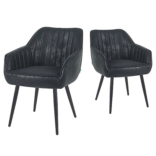 DUBI Möbel Polsterstuhl Mika-Kian 2er-Set, Federkern, günstig online kaufen