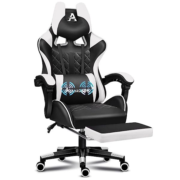 ALFORDSON Gaming-Stuhl Bürostuhl, Integrierte Fußstütze, mit günstig online kaufen