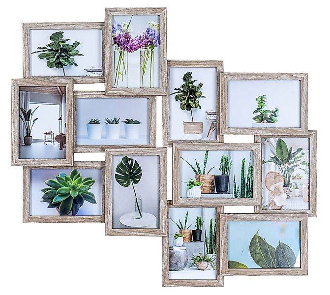 Levandeo® Bilderrahmen Collage, Bilderrahmen 58x55cm Collage günstig online kaufen