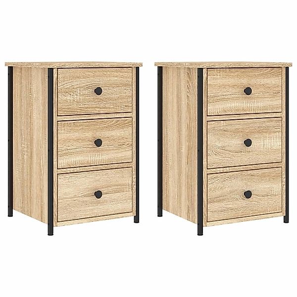 vidaXL Nachttische 2 Stk Sonoma-Eiche 40x36x60 cm Holzwerkstoff günstig online kaufen