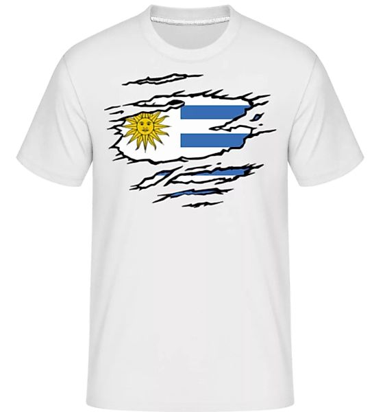 Ripped Flag Uruguay · Shirtinator Männer T-Shirt günstig online kaufen