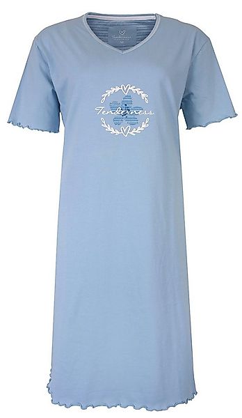 Tenderness Nachthemd Damen Schlafshirt mit kurzem Arm (1-tlg) Baumwolle günstig online kaufen