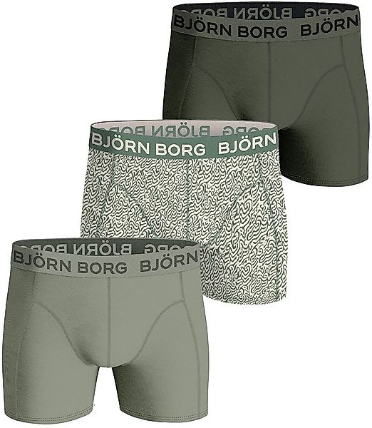 Bjorn Borg Boxers Cotton Stretch 3-Pack Grün - Größe L günstig online kaufen