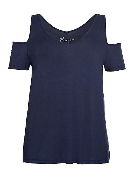 Sheego T-Shirt "Große Größen", mit V-Ausschnitt, im schulterfreien Look günstig online kaufen