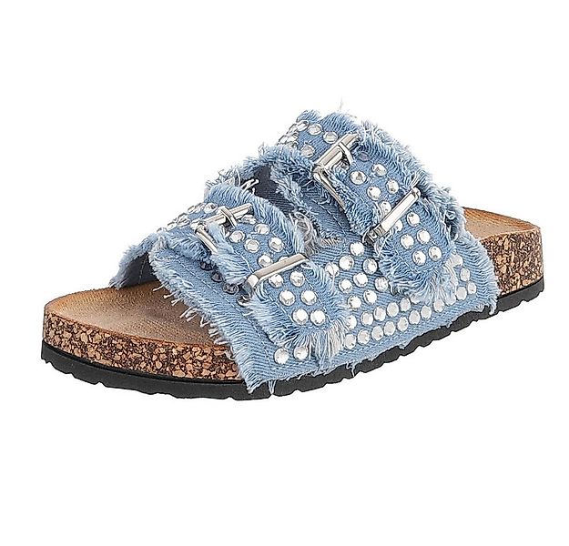 Ital-Design Bequeme Sandalen mit Schnallen und Glitzerdetails für Damen Pan günstig online kaufen