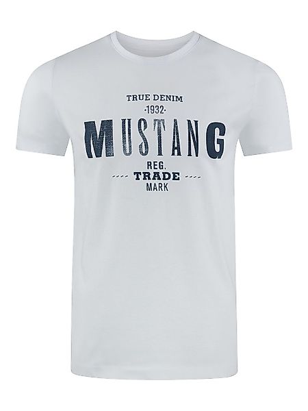 MUSTANG T-Shirt Herren Printshirt Regular Fit günstig online kaufen