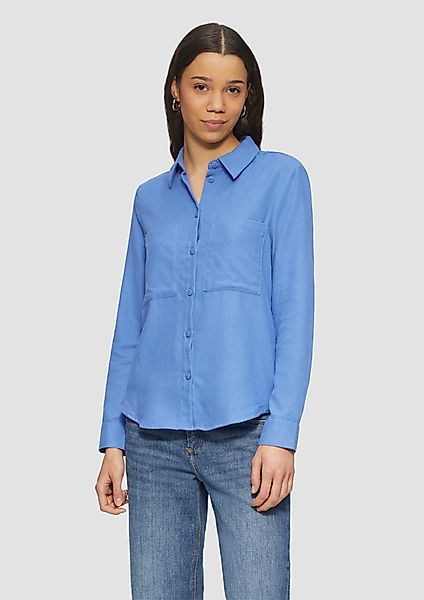 QS Langarmbluse Hemdbluse aus Flanell mit günstig online kaufen